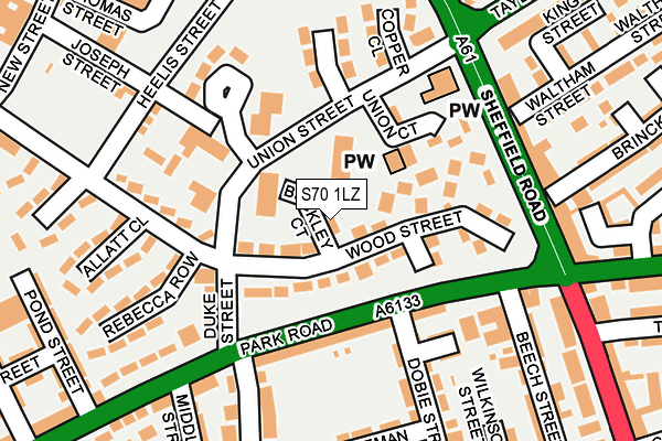 S70 1LZ map - OS OpenMap – Local (Ordnance Survey) S70 1LZ map - OS OpenMap – Local (Ordnance Survey)