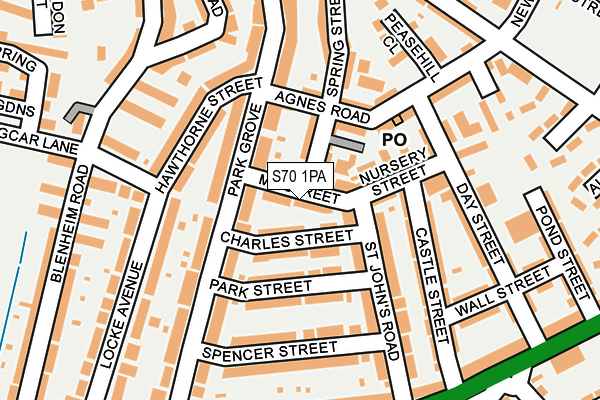 S70 1PA map - OS OpenMap – Local (Ordnance Survey) S70 1PA map - OS OpenMap – Local (Ordnance Survey)