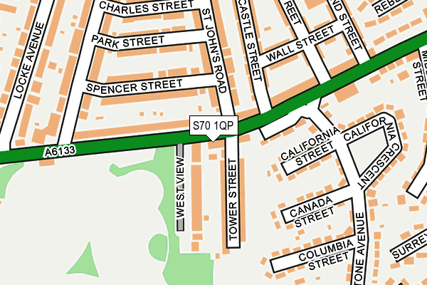 S70 1QP map - OS OpenMap – Local (Ordnance Survey) S70 1QP map - OS OpenMap – Local (Ordnance Survey)