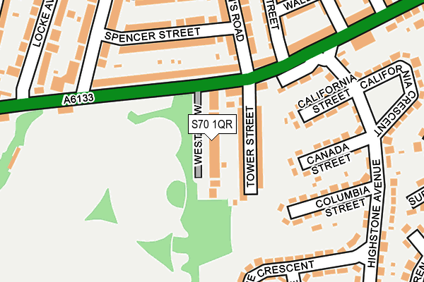 S70 1QR map - OS OpenMap – Local (Ordnance Survey) S70 1QR map - OS OpenMap – Local (Ordnance Survey)