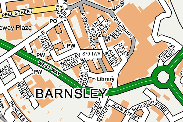 S70 1WA map - OS OpenMap – Local (Ordnance Survey) S70 1WA map - OS OpenMap – Local (Ordnance Survey)