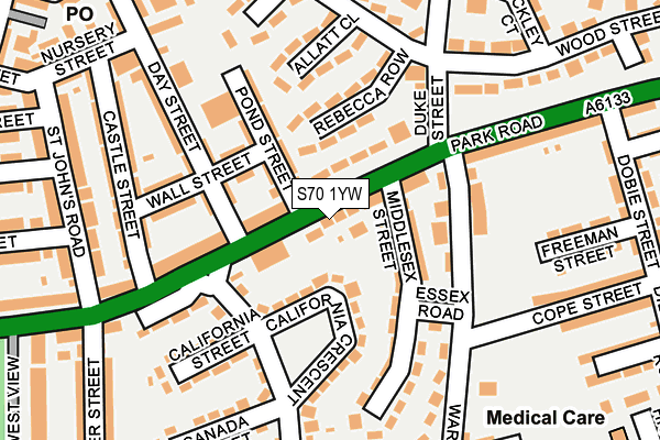 S70 1YW map - OS OpenMap – Local (Ordnance Survey) S70 1YW map - OS OpenMap – Local (Ordnance Survey)