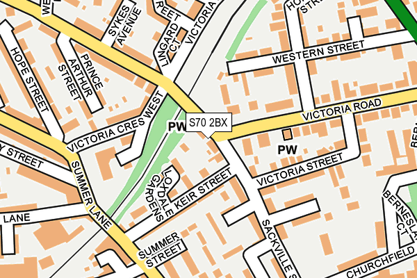 S70 2BX map - OS OpenMap – Local (Ordnance Survey) S70 2BX map - OS OpenMap – Local (Ordnance Survey)