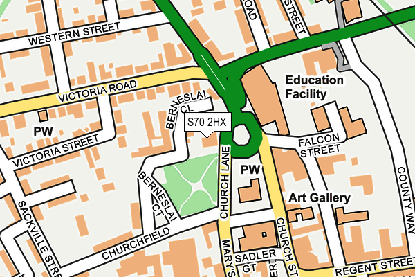 S70 2HX map - OS OpenMap – Local (Ordnance Survey) S70 2HX map - OS OpenMap – Local (Ordnance Survey)