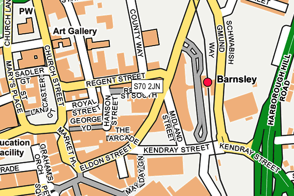 S70 2JN map - OS OpenMap – Local (Ordnance Survey) S70 2JN map - OS OpenMap – Local (Ordnance Survey)