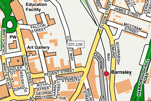 S70 2JW map - OS OpenMap – Local (Ordnance Survey) S70 2JW map - OS OpenMap – Local (Ordnance Survey)