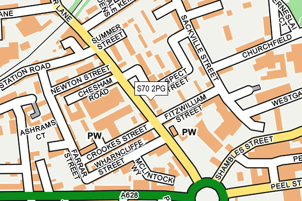 S70 2PG map - OS OpenMap – Local (Ordnance Survey) S70 2PG map - OS OpenMap – Local (Ordnance Survey)