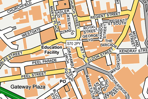 S70 2PY map - OS OpenMap – Local (Ordnance Survey) S70 2PY map - OS OpenMap – Local (Ordnance Survey)