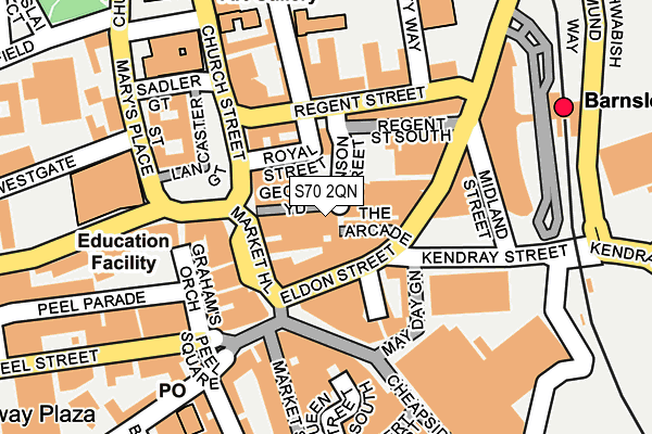 S70 2QN map - OS OpenMap – Local (Ordnance Survey) S70 2QN map - OS OpenMap – Local (Ordnance Survey)