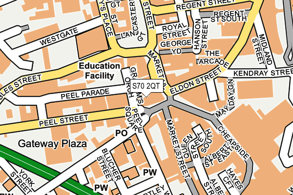 S70 2QT map - OS OpenMap – Local (Ordnance Survey) S70 2QT map - OS OpenMap – Local (Ordnance Survey)