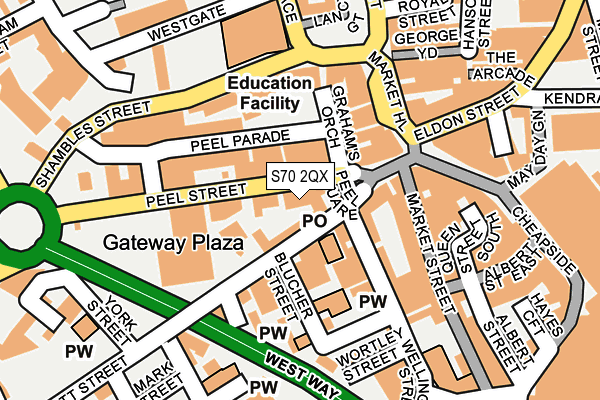 S70 2QX map - OS OpenMap – Local (Ordnance Survey) S70 2QX map - OS OpenMap – Local (Ordnance Survey)