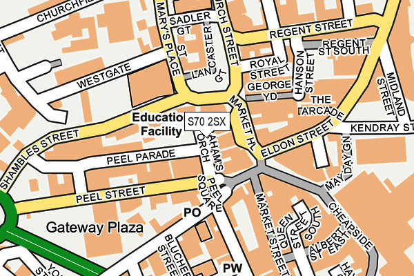S70 2SX map - OS OpenMap – Local (Ordnance Survey) S70 2SX map - OS OpenMap – Local (Ordnance Survey)