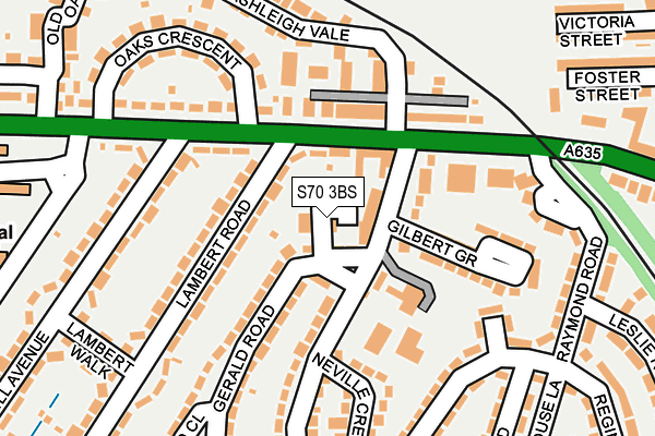 S70 3BS map - OS OpenMap – Local (Ordnance Survey) S70 3BS map - OS OpenMap – Local (Ordnance Survey)