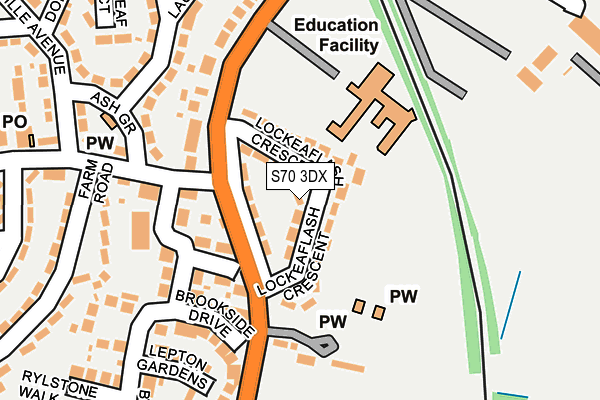 S70 3DX map - OS OpenMap – Local (Ordnance Survey) S70 3DX map - OS OpenMap – Local (Ordnance Survey)