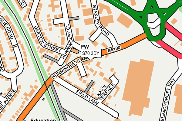 S70 3DY map - OS OpenMap – Local (Ordnance Survey) S70 3DY map - OS OpenMap – Local (Ordnance Survey)