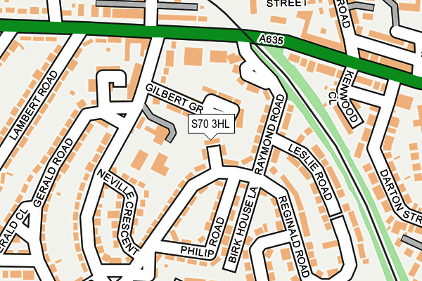 S70 3HL map - OS OpenMap – Local (Ordnance Survey) S70 3HL map - OS OpenMap – Local (Ordnance Survey)