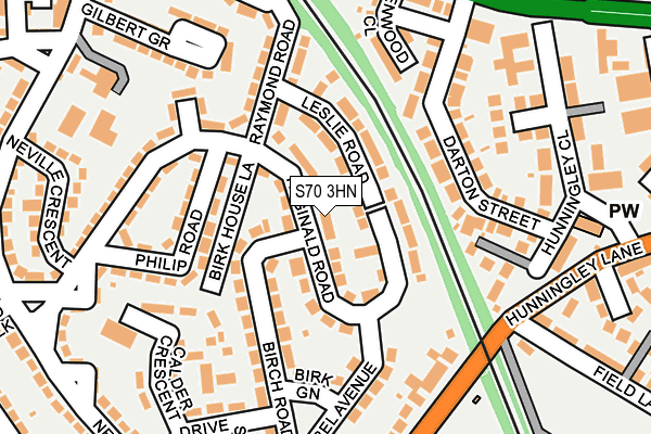S70 3HN map - OS OpenMap – Local (Ordnance Survey) S70 3HN map - OS OpenMap – Local (Ordnance Survey)