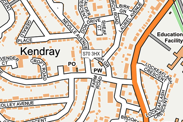 S70 3HX map - OS OpenMap – Local (Ordnance Survey) S70 3HX map - OS OpenMap – Local (Ordnance Survey)