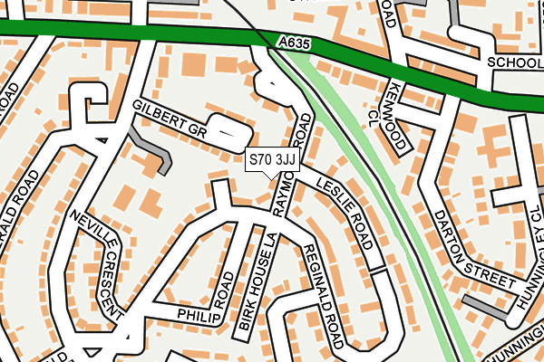 S70 3JJ map - OS OpenMap – Local (Ordnance Survey) S70 3JJ map - OS OpenMap – Local (Ordnance Survey)