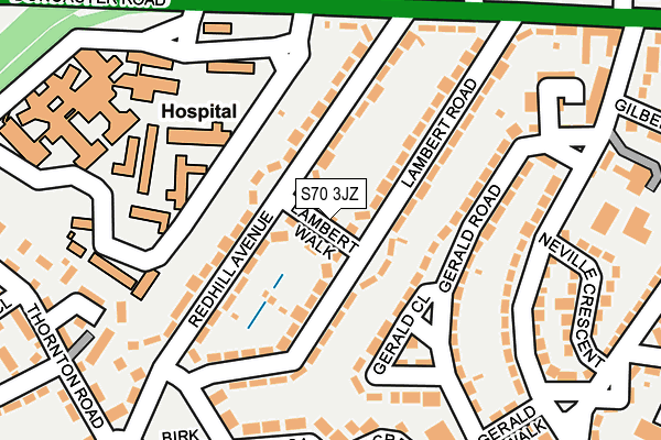 S70 3JZ map - OS OpenMap – Local (Ordnance Survey) S70 3JZ map - OS OpenMap – Local (Ordnance Survey)