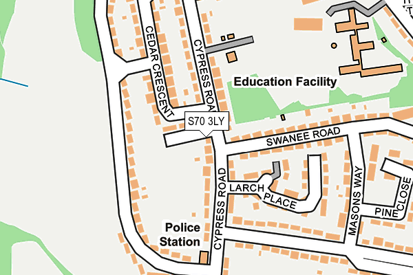 S70 3LY map - OS OpenMap – Local (Ordnance Survey) S70 3LY map - OS OpenMap – Local (Ordnance Survey)