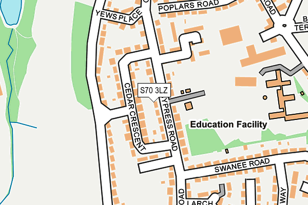 S70 3LZ map - OS OpenMap – Local (Ordnance Survey) S70 3LZ map - OS OpenMap – Local (Ordnance Survey)