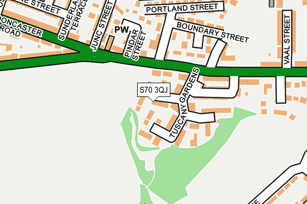 S70 3QJ map - OS OpenMap – Local (Ordnance Survey) S70 3QJ map - OS OpenMap – Local (Ordnance Survey)