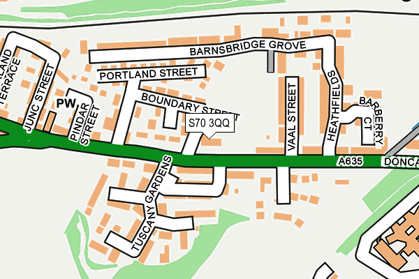 S70 3QQ map - OS OpenMap – Local (Ordnance Survey) S70 3QQ map - OS OpenMap – Local (Ordnance Survey)