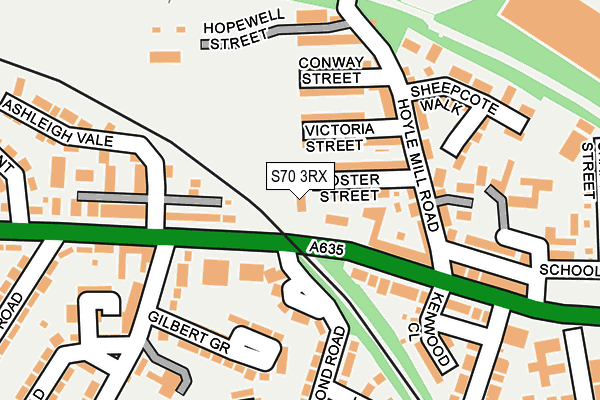 S70 3RX map - OS OpenMap – Local (Ordnance Survey) S70 3RX map - OS OpenMap – Local (Ordnance Survey)