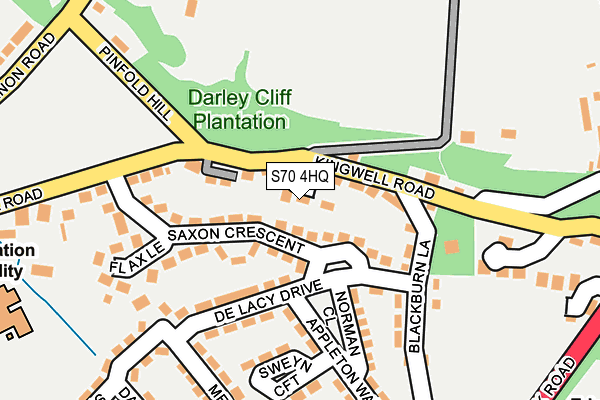 S70 4HQ map - OS OpenMap – Local (Ordnance Survey)