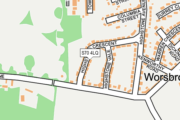 S70 4LQ map - OS OpenMap – Local (Ordnance Survey) S70 4LQ map - OS OpenMap – Local (Ordnance Survey)