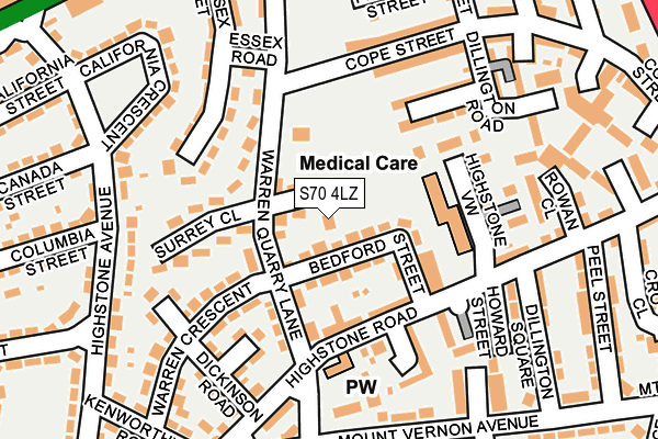 S70 4LZ map - OS OpenMap – Local (Ordnance Survey) S70 4LZ map - OS OpenMap – Local (Ordnance Survey)