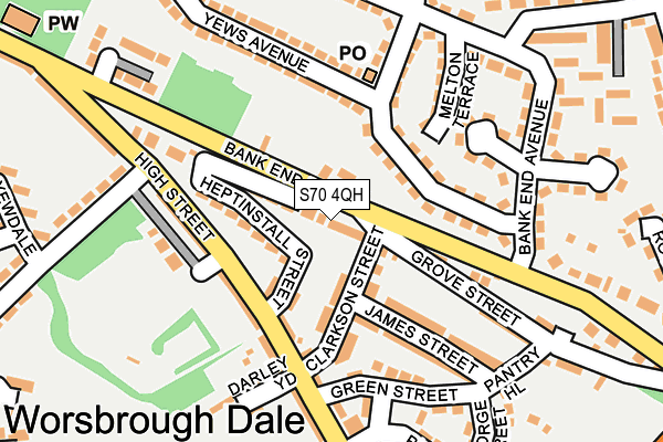S70 4QH map - OS OpenMap – Local (Ordnance Survey) S70 4QH map - OS OpenMap – Local (Ordnance Survey)
