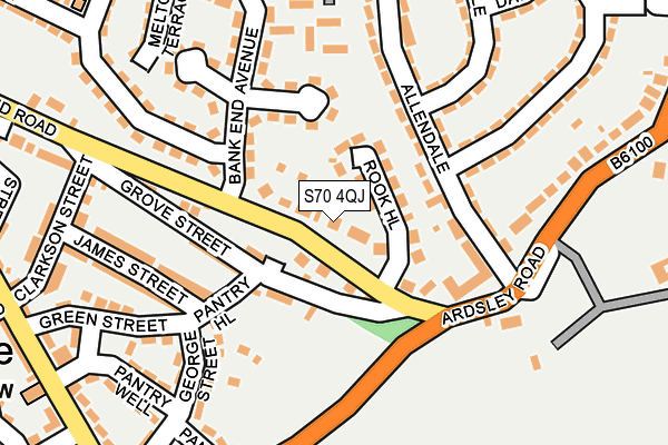 S70 4QJ map - OS OpenMap – Local (Ordnance Survey) S70 4QJ map - OS OpenMap – Local (Ordnance Survey)