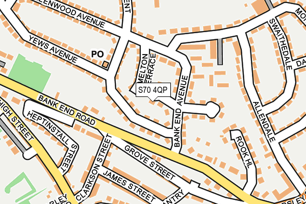 S70 4QP map - OS OpenMap – Local (Ordnance Survey) S70 4QP map - OS OpenMap – Local (Ordnance Survey)