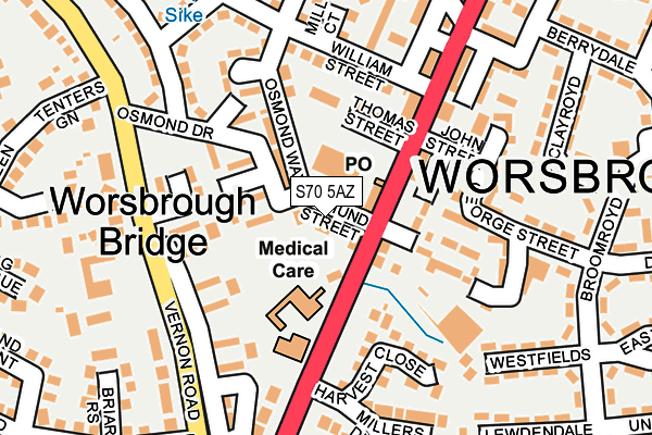 S70 5AZ map - OS OpenMap – Local (Ordnance Survey) S70 5AZ map - OS OpenMap – Local (Ordnance Survey)