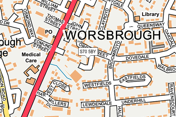 S70 5BY map - OS OpenMap – Local (Ordnance Survey) S70 5BY map - OS OpenMap – Local (Ordnance Survey)