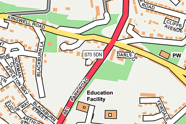 S70 5DN map - OS OpenMap – Local (Ordnance Survey) S70 5DN map - OS OpenMap – Local (Ordnance Survey)