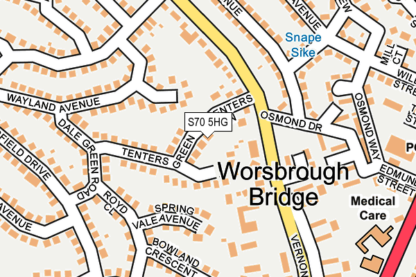 S70 5HG map - OS OpenMap – Local (Ordnance Survey) S70 5HG map - OS OpenMap – Local (Ordnance Survey)