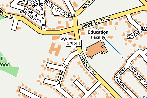 S70 5HJ map - OS OpenMap – Local (Ordnance Survey) S70 5HJ map - OS OpenMap – Local (Ordnance Survey)