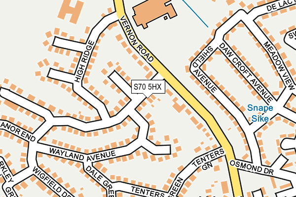 S70 5HX map - OS OpenMap – Local (Ordnance Survey) S70 5HX map - OS OpenMap – Local (Ordnance Survey)