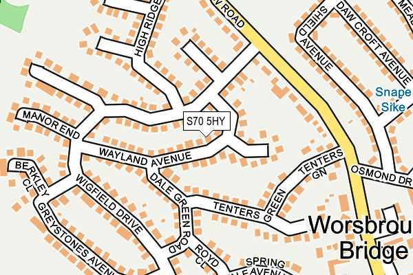 S70 5HY map - OS OpenMap – Local (Ordnance Survey) S70 5HY map - OS OpenMap – Local (Ordnance Survey)