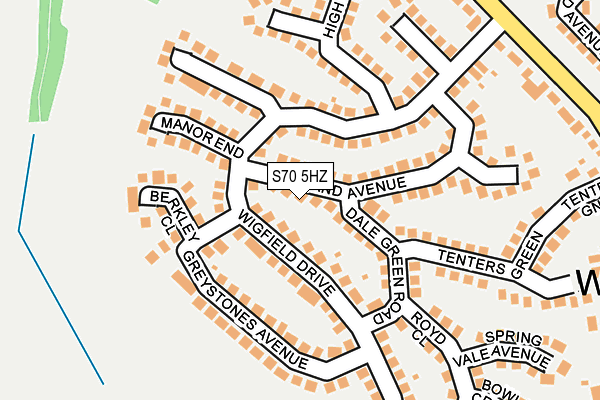 S70 5HZ map - OS OpenMap – Local (Ordnance Survey) S70 5HZ map - OS OpenMap – Local (Ordnance Survey)