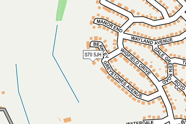 S70 5JH map - OS OpenMap – Local (Ordnance Survey) S70 5JH map - OS OpenMap – Local (Ordnance Survey)