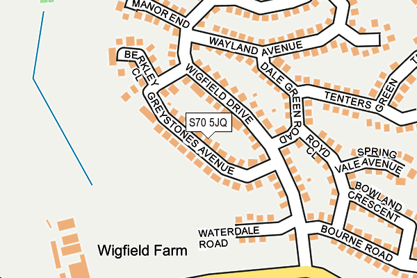 S70 5JQ map - OS OpenMap – Local (Ordnance Survey) S70 5JQ map - OS OpenMap – Local (Ordnance Survey)