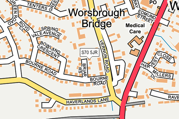 S70 5JR map - OS OpenMap – Local (Ordnance Survey) S70 5JR map - OS OpenMap – Local (Ordnance Survey)