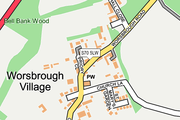 S70 5LW map - OS OpenMap – Local (Ordnance Survey) S70 5LW map - OS OpenMap – Local (Ordnance Survey)