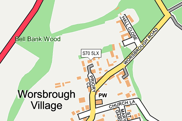 S70 5LX map - OS OpenMap – Local (Ordnance Survey) S70 5LX map - OS OpenMap – Local (Ordnance Survey)