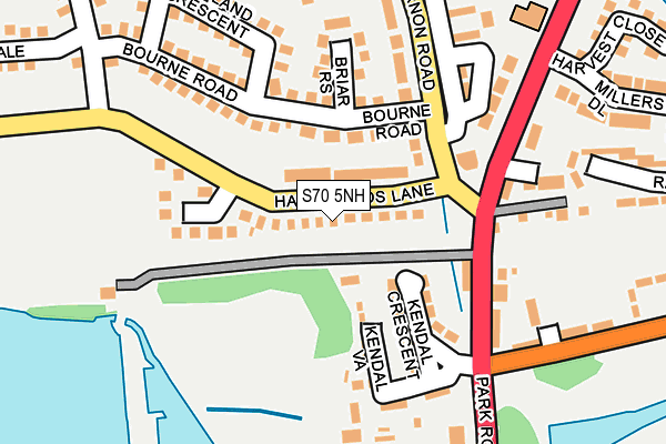 S70 5NH map - OS OpenMap – Local (Ordnance Survey) S70 5NH map - OS OpenMap – Local (Ordnance Survey)