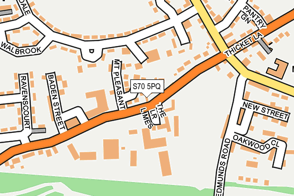 S70 5PQ map - OS OpenMap – Local (Ordnance Survey) S70 5PQ map - OS OpenMap – Local (Ordnance Survey)